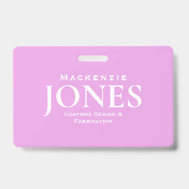 Marca pessoal Logotipo rosa moderno Crachá de func