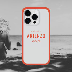 Marca Vibrante Retro Laranja Mídia Social