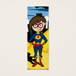 Marcador bonito da menina do super-herói