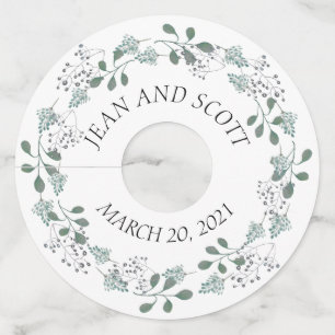 Marcador de Folhagem Verde de Casamento Foliar Bot