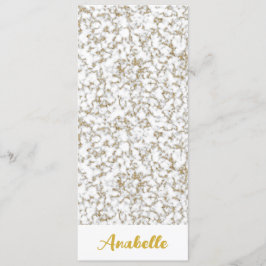 Marcador de mármore Dourado personalizado