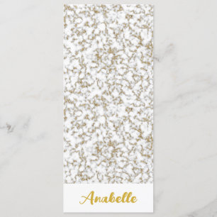 Marcador de mármore Dourado personalizado