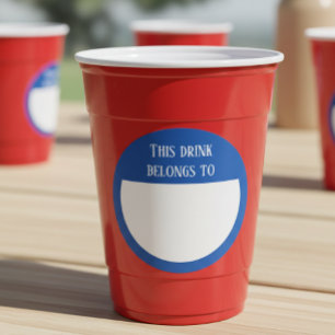 Marcador de Nome Etiquetas Festa de Bebida