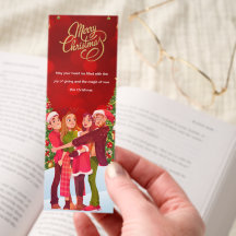 Marcador de Página Amigos de Natal Aconchegante Pr