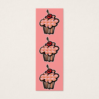 marcador de página de cupcake com linhas onduladas
