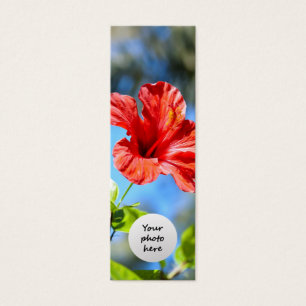 Marcador de Página Personalizado Hibisco Vermelho