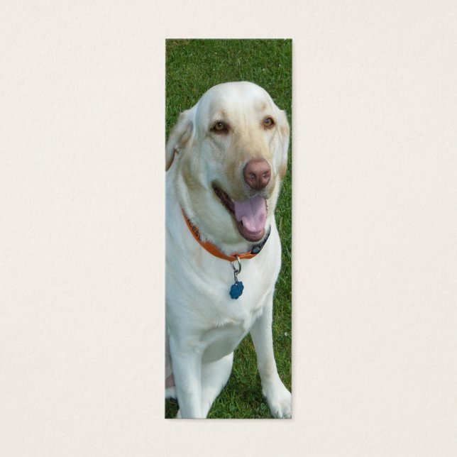 Marcador de Retriever de Labrador Amarelo com Inic (Frente)
