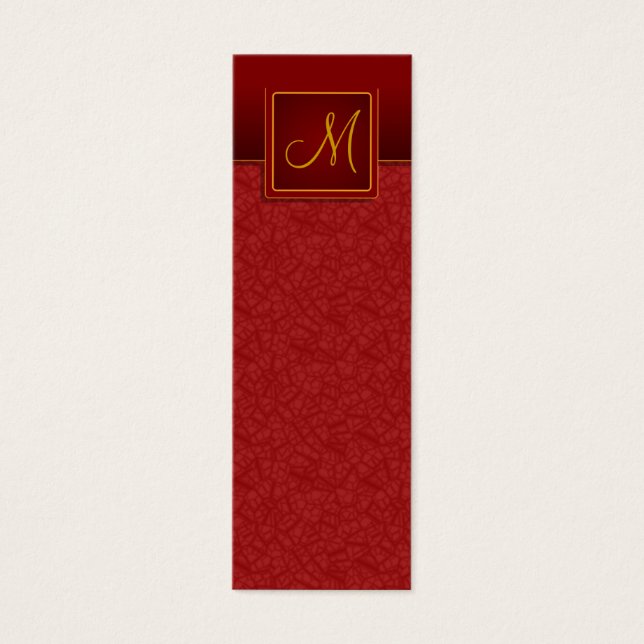 Marcador de Término da Crackle Elegante Burgundy (Frente)