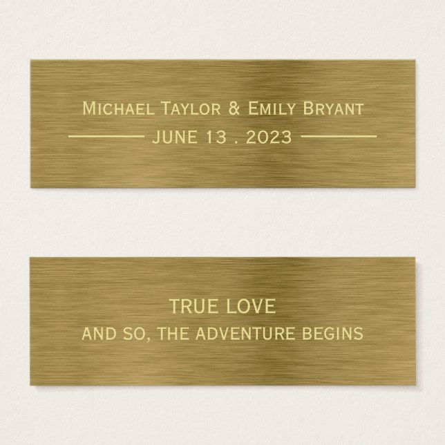 Marcador de Textura Dourada Faux (Frente & Verso)