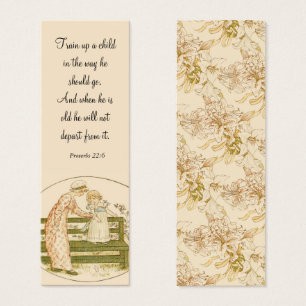 Marcador de Vintage Elegante com Verso de Bíblia