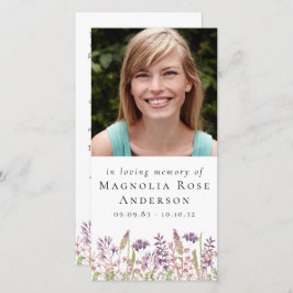 Marcador Memorial 4x8 Grande | Lavanda de flor sel