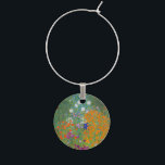 Marcador Para Taças De Vinho Gustav Klimt - Jardim Flor<br><div class="desc">Jardim Flor - Gustav Klimt em 1905-1907</div>