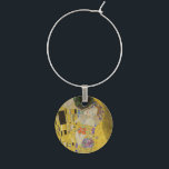 Marcador Para Taças De Vinho Gustav Klimt - The Biss<br><div class="desc">Kuss Beijo/Der - Gustav Klimt em 1907-1908</div>
