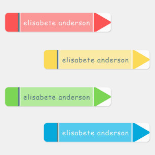 Marcadores Coloridos Divertidos Etiquetas Personal