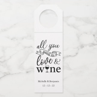 Marcadores de Amor e Vinho, Etiquetas de Garrafa d