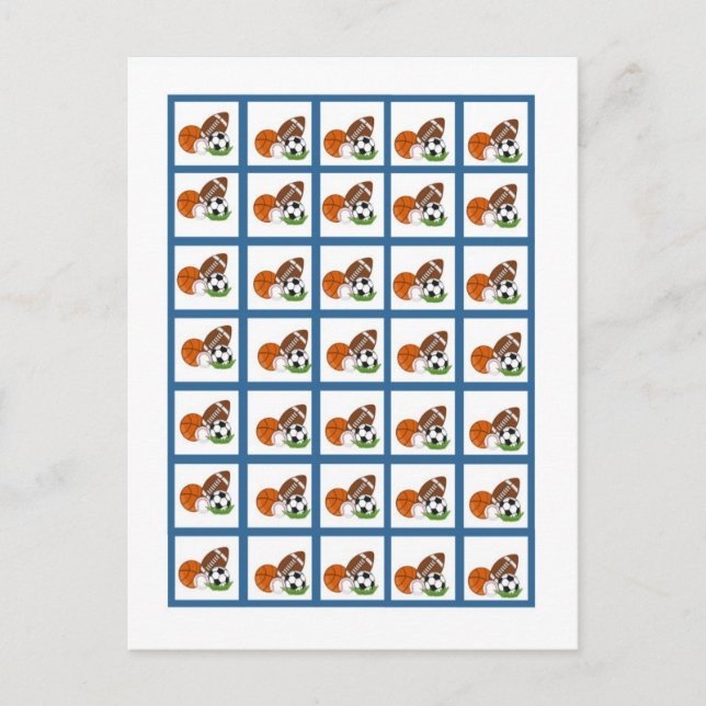 Marcadores de Cartão Bingo Azul All-star (Frente)