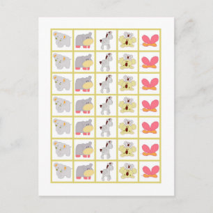 Marcadores de Cartões de Bingo Animais de Pescado 