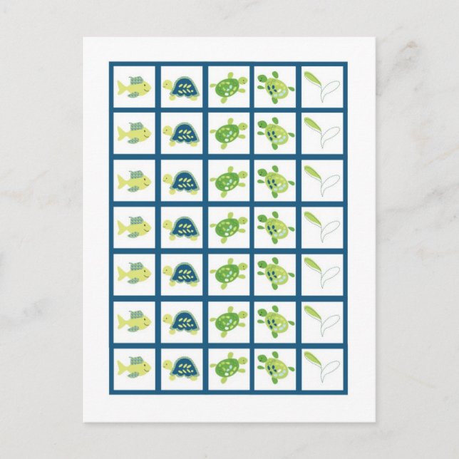 Marcadores de Cartões Tartaruga-Recifeira-Oceânica (Frente)