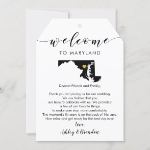 Marcar Boas-Vindas de Maryland, Carta Itinerária