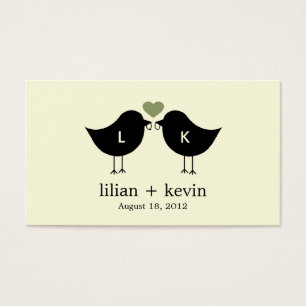 Marcas De Favor De Casamento De Aves Do Monograma