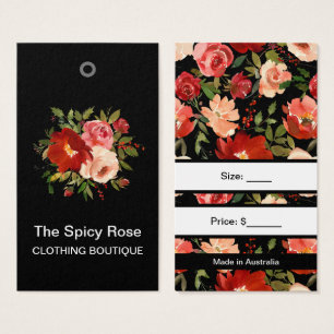 Marcas de preço de rosas florais em aquarela perso