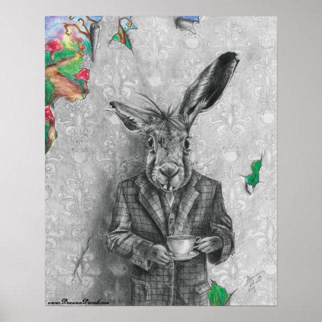 March Hare Poster Alice no País das Maravilhas Pos (Frente)