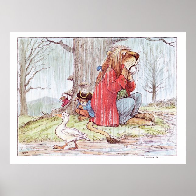 Marcha de chuva por Wallace Tripp Poster (Frente)