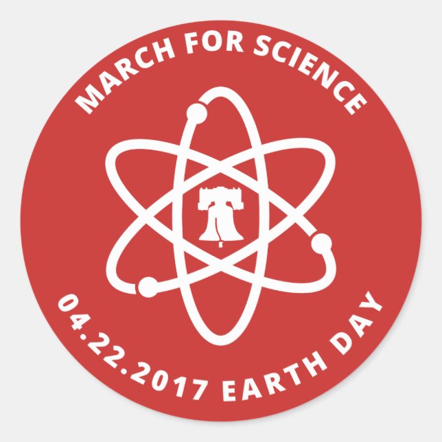 Marcha para adesivos da Science Philadelphia (Frente)