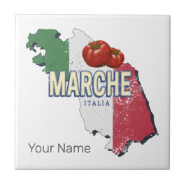 Marche Itália Retro Region Map Vintage Souvenir