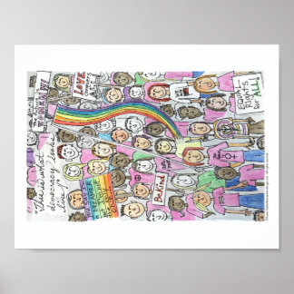 Março feminino - Poster de 11" x 8,5"