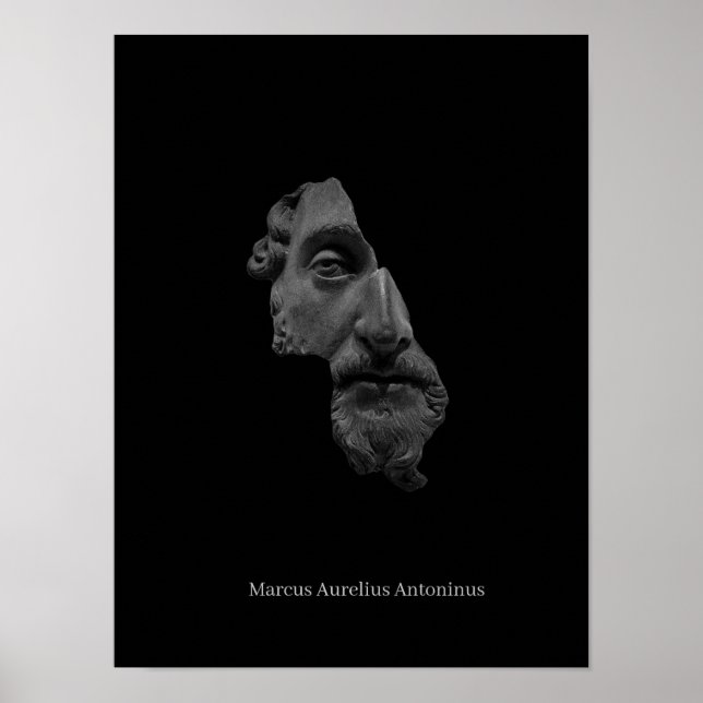 Marcus Aurelius Poster - Filosofia Estática (Frente)