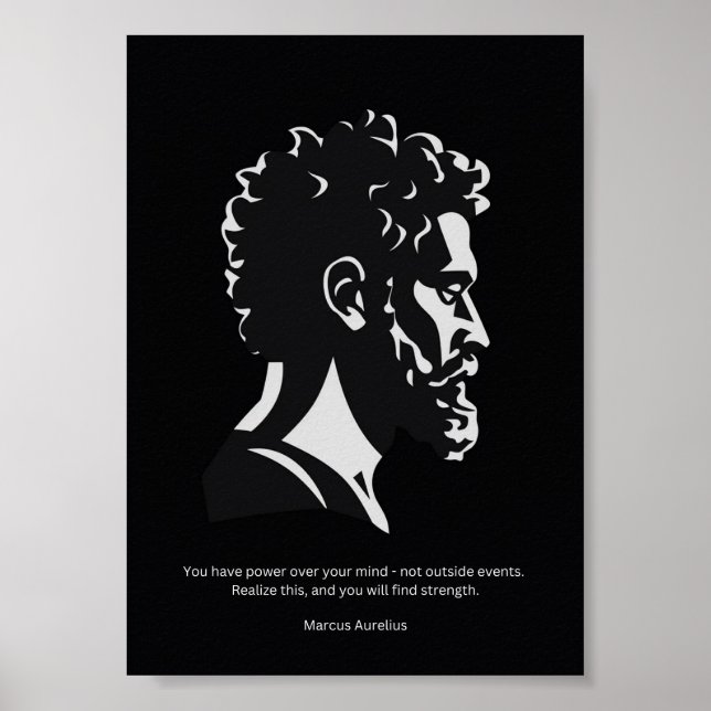 Marcus Aurelius Poster - Filosofia Estática (Frente)