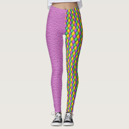 Mardi Gras 4 Diamantes Pop Leggings de Moda
