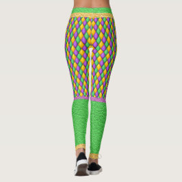 Mardi Gras 6 Diamantes Pop Leggings de Moda
