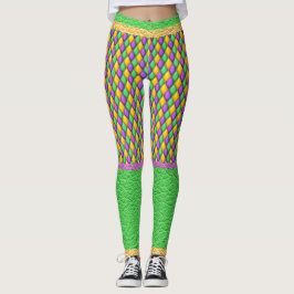 Mardi Gras 6 Diamantes Pop Leggings de Moda