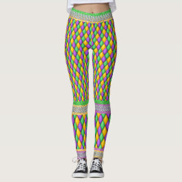 Mardi Gras 6a Diamantes Pop Leggings de Moda