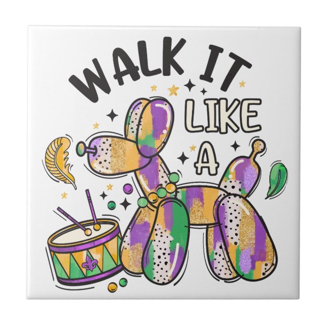 Mardi Gras Balloon Dog (Frente)
