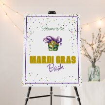 Mardi Gras Bash Party - Sinal de boas-vindas