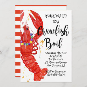 Mardi Gras Crawfish Boil Convite