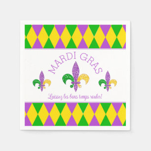 Mardi Gras! Deixe o guardanapo de papel do Good Ti