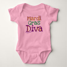 Mardi Gras Diva Camisa Rufflada 72 Bebê marketing