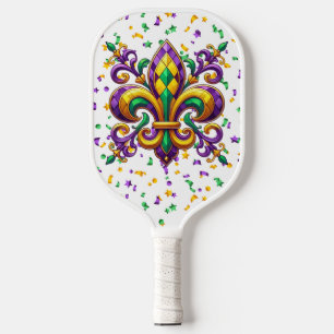 Mardi Gras fleur de lis, verde-púrpura