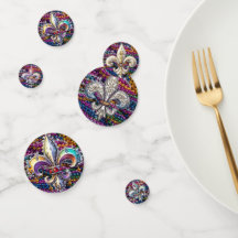 Mardi Gras Fleur de Lys Confetti