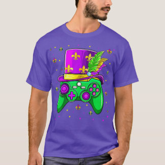 Mardi Gras Gamer Toddler Kids jogando camisa