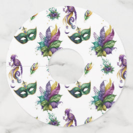 Mardi Gras Inspirou etiqueta de vidro