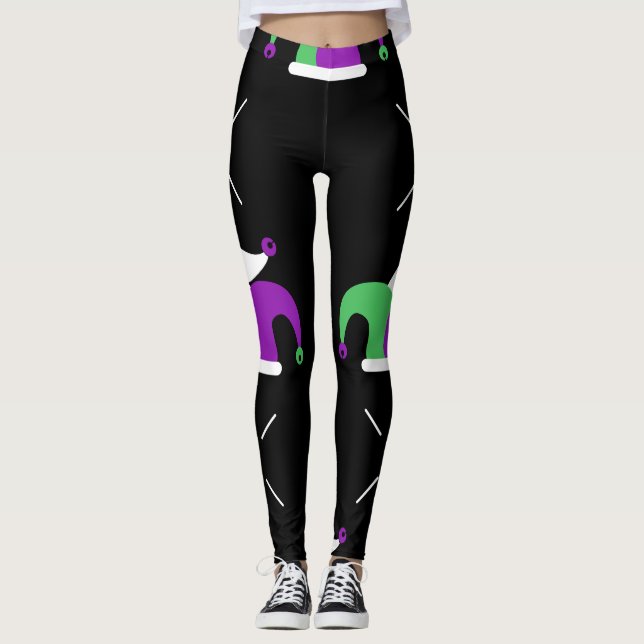 Mardi Gras Jester Hat Leggings (Frente)