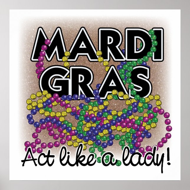 Mardi Gras Lady Poster (Frente)