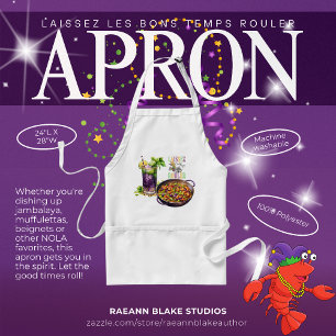 Mardi Gras Laissez les bons temps rouler Avental