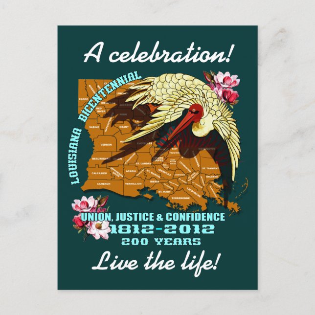 Mardi Gras Louisiana Bicentennial Party Ver notas (Frente)