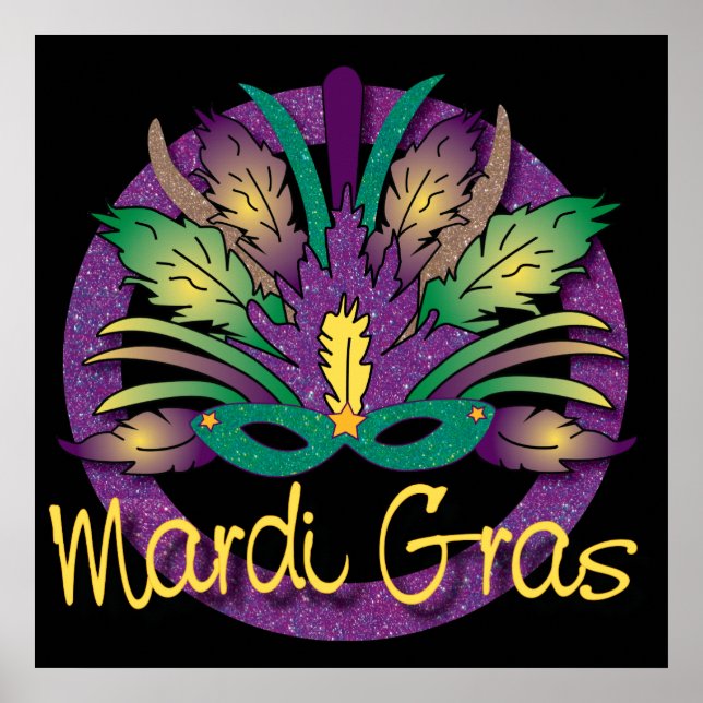 Mardi Gras Mask Poster (Frente)
